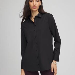 Chico's Tonal Jewels Poplin Shirt